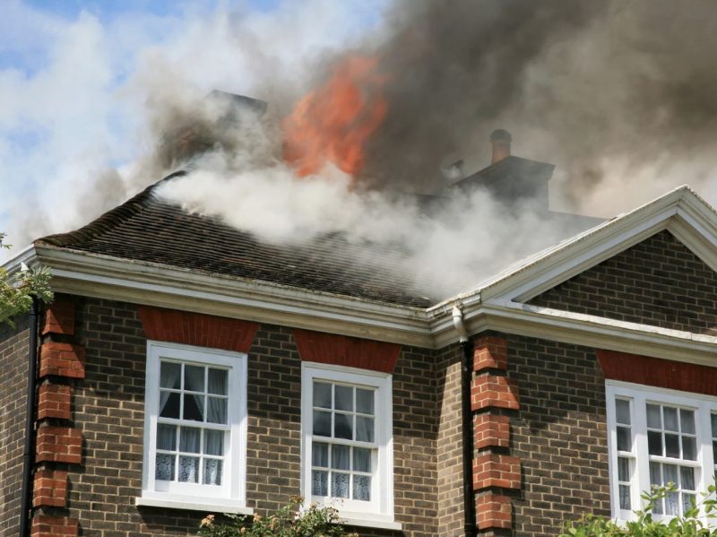 A home in need of Fire Insurance California protection.