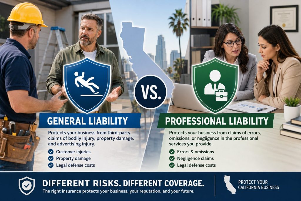 General vs professional liability coverage
