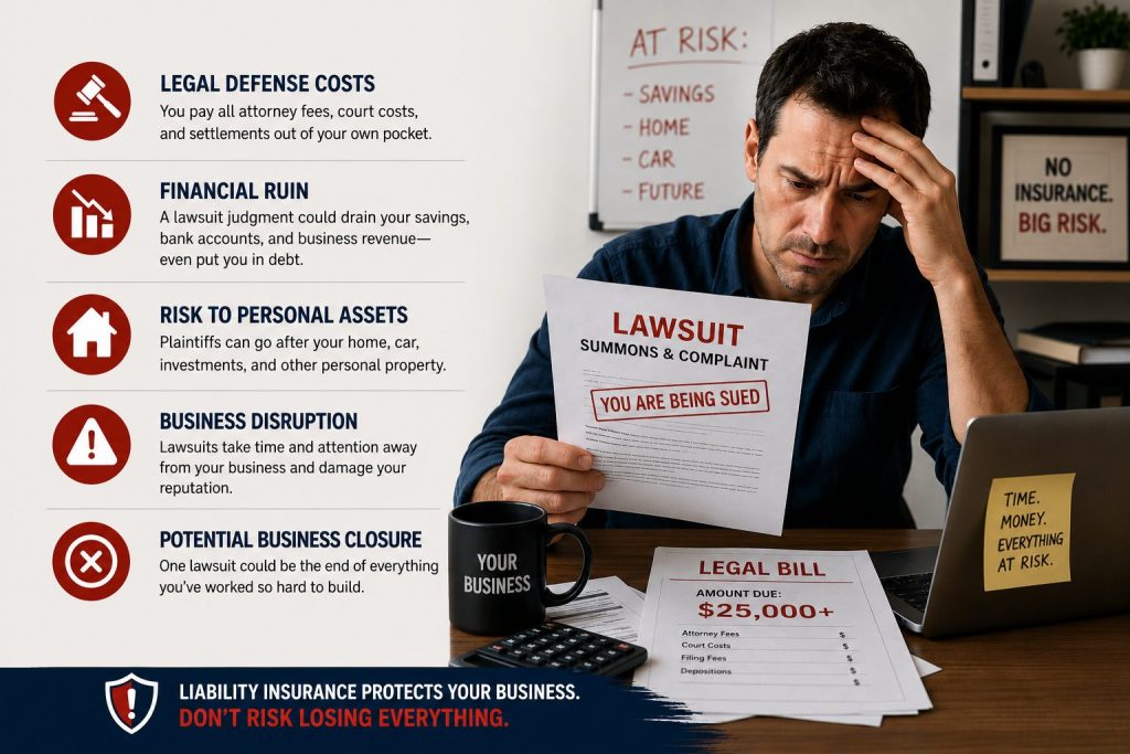 California Business Sued No Liability Insurance